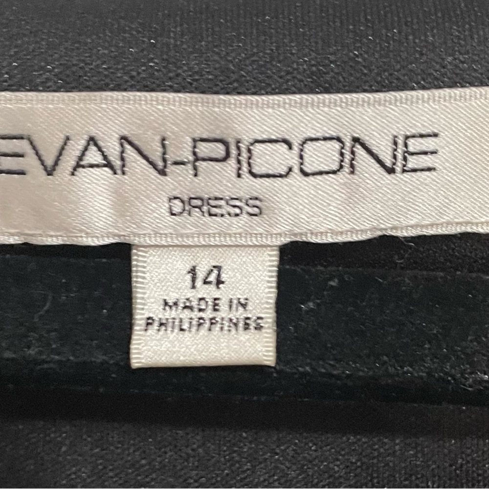 Evan-Picone black with lace bottom short cocktail dress size 14 - Picture 5 of 8